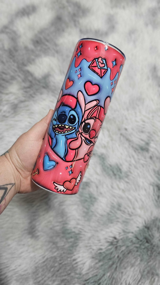 Inflated valentines Stitch Tumbler