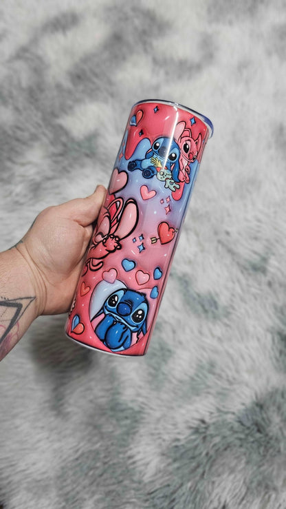 Inflated valentines Stitch Tumbler