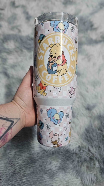 Pooh Bear 40 oz Tumbler with handle