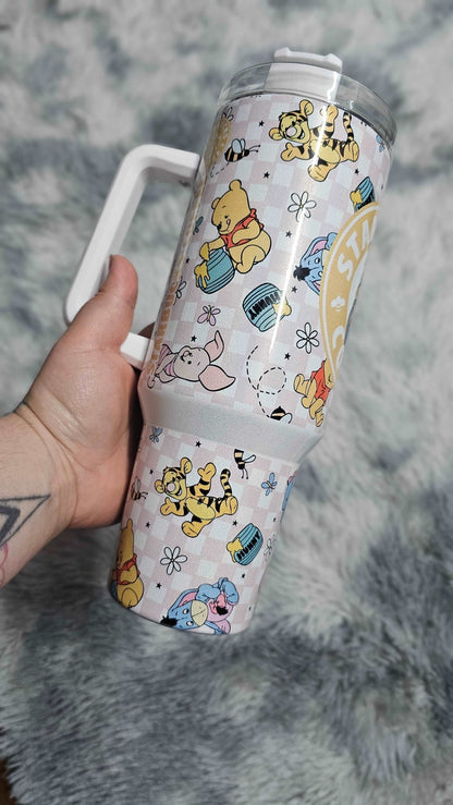 Pooh Bear 40 oz Tumbler with handle